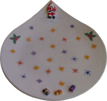 Assiette de service Noël - Étoiles multi couleurs